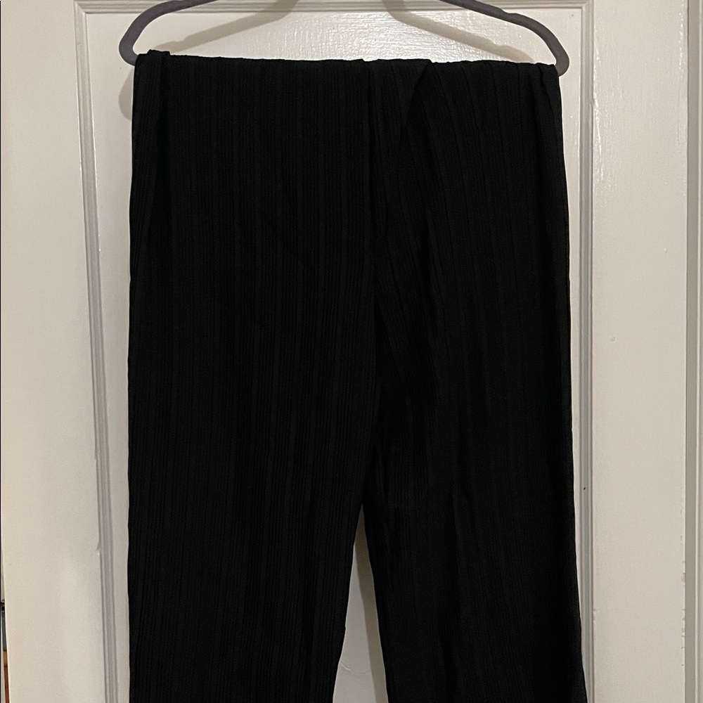 Pleione Ribbed Black Trousers